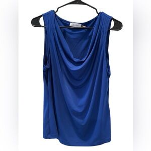 CALVIN KLEIN Royal Blue Tunic Blouse XL